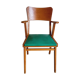 Vintage armchair in skai and wood 60s