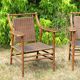 2 vintage rattan armchairs
