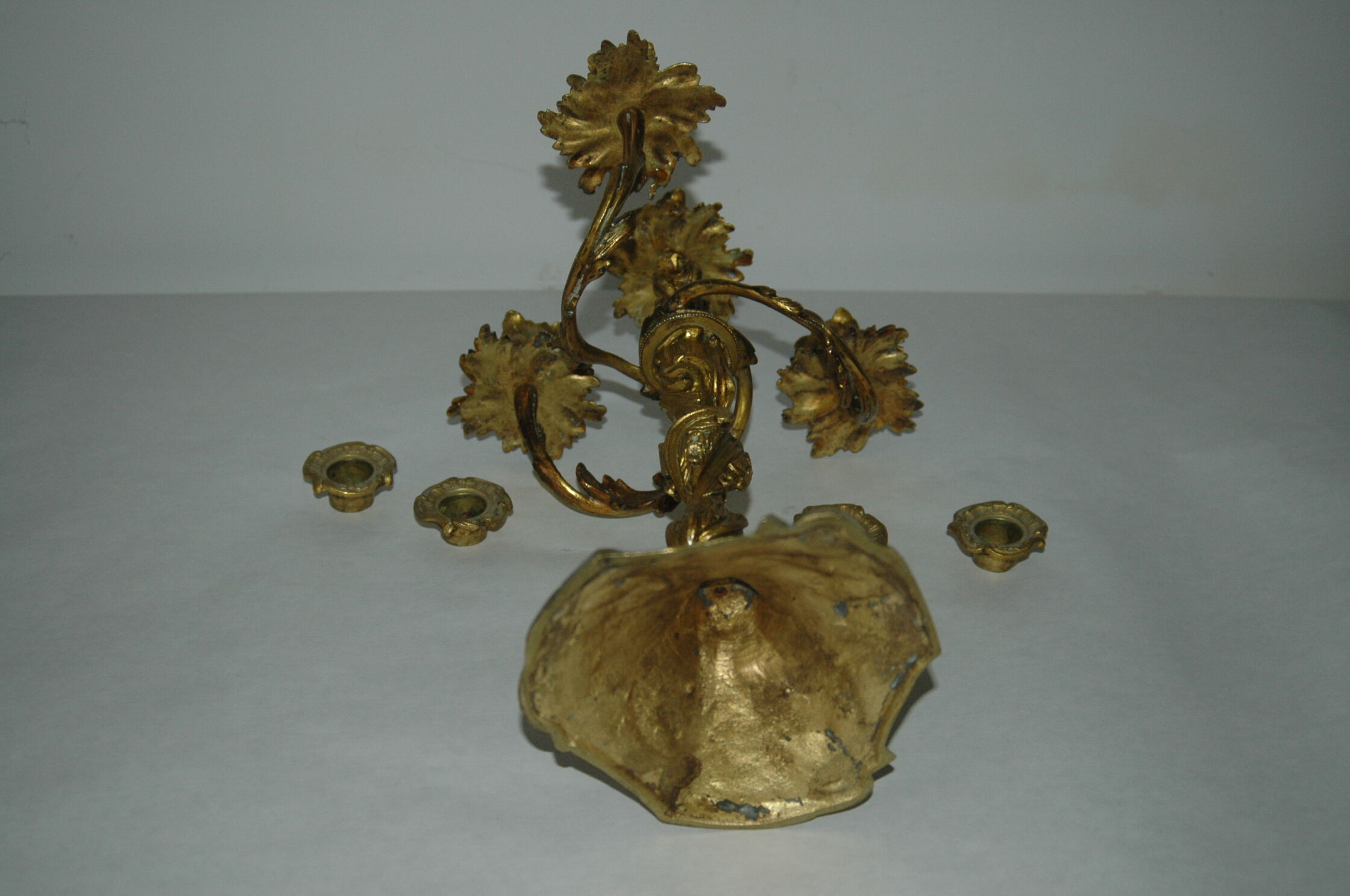 Candleholder bronze style Louis XV