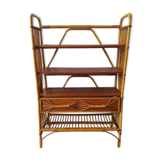 Vintage rattan shelf