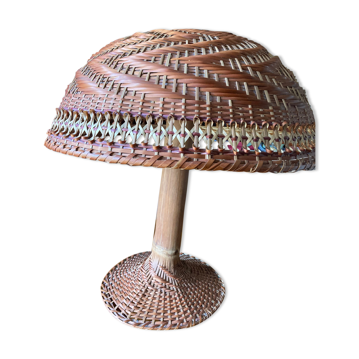 Vintage rattan lamp