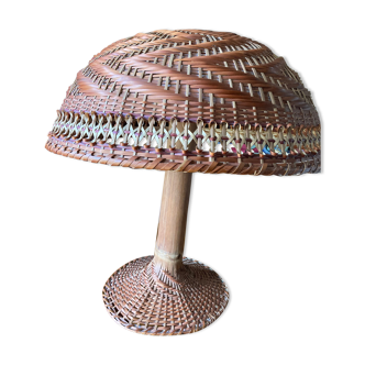 Vintage rattan lamp
