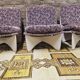 Set de 3 chauffeuses violette 1960