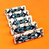 1920s-1940s 5 Tunisian Ceramic Knife Rests Nabeul