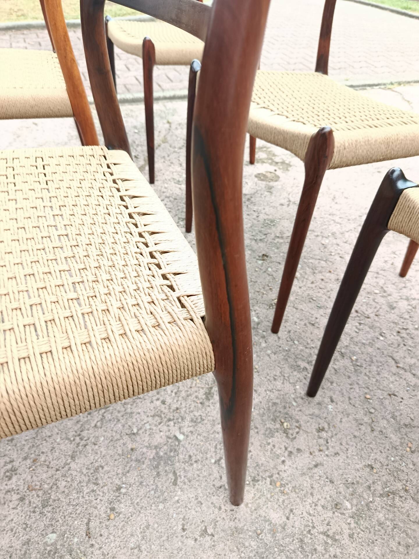 6 rosewood chairs no. 78 Niels Otto Moller