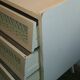 Chest of drawers 3 rattan and wood drawers