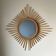 Diamond-shaped sun mirror in rattan – France, 1960s