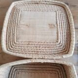 Vintage wicker suitcase
