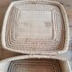 Vintage wicker suitcase