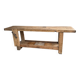 Large raw solid wood workbench