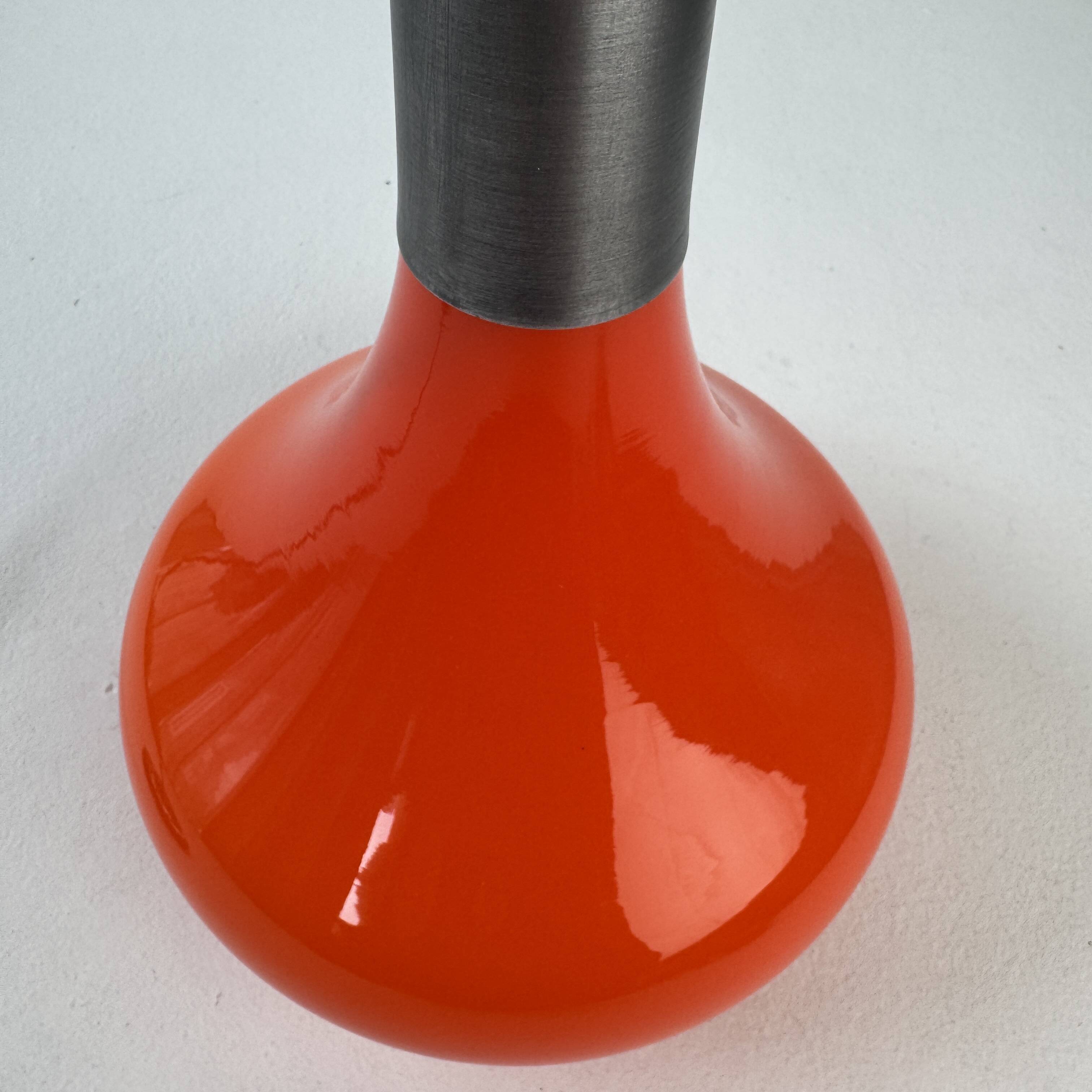 Vintage orange drop lighting suspension 1970