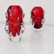 Vases en cristal rouge par Augustsson pour Åseda, ensemble de 2