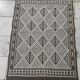 Handmade grey and white margoum carpet in natural wool