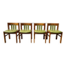 Oak Vintage Design Dining Chairs (4)