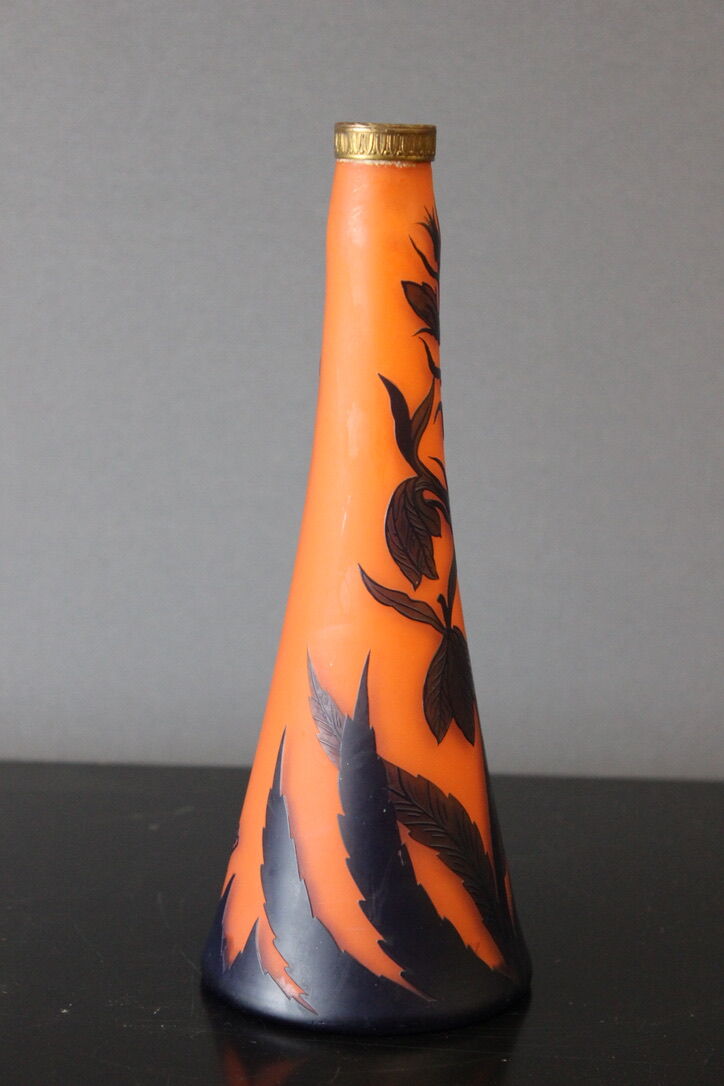 Glass paste vase by Richard circa 1920