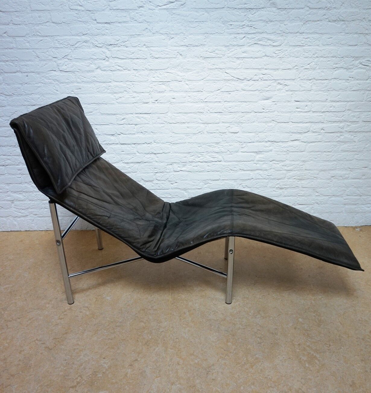 Swedish Leather Skye Lounge Chair by Tord Björklund for Ikea, 1970s