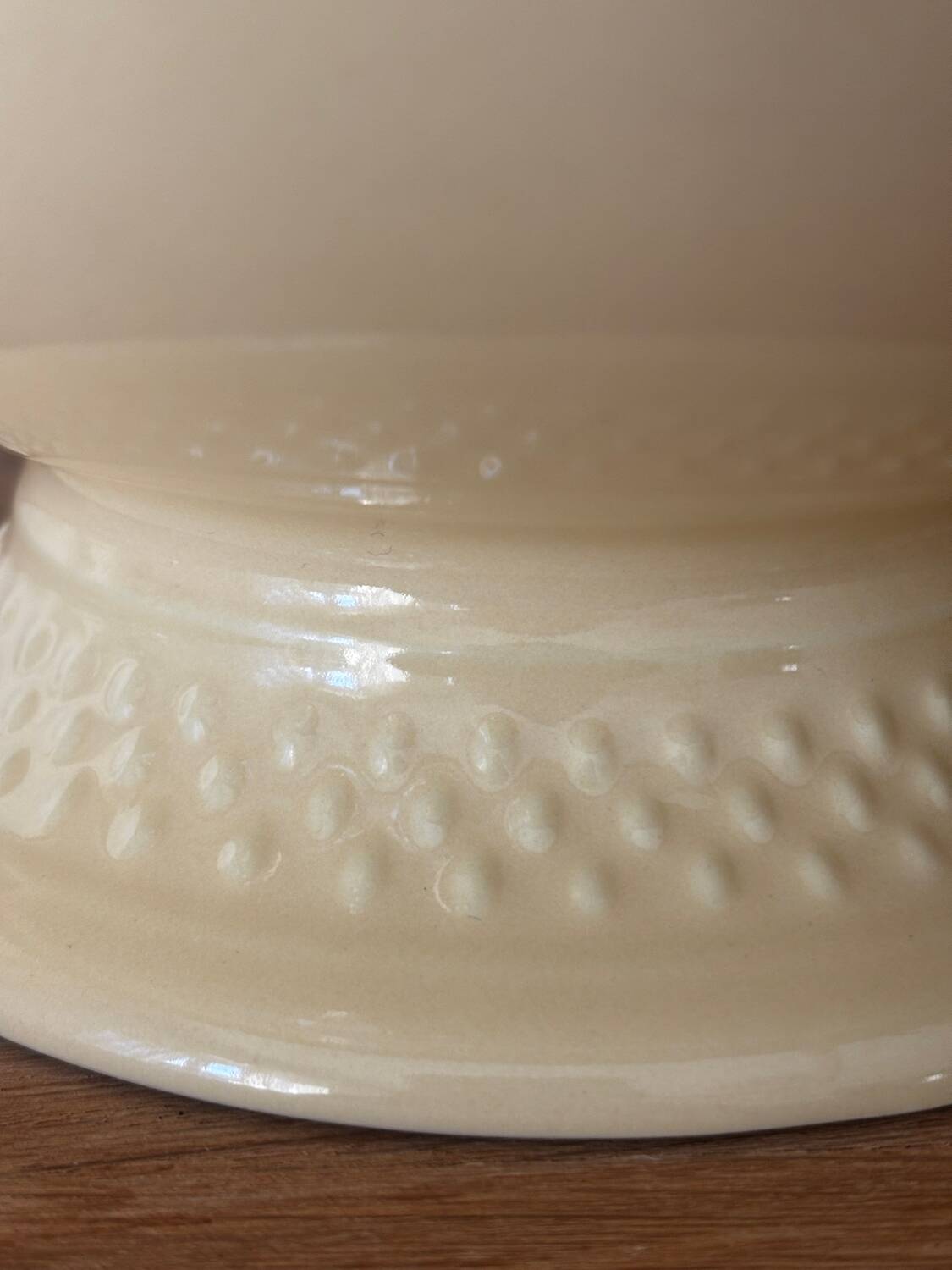 Very beautiful fruit bowl Geneviève Lethu Grain de riz yellow.