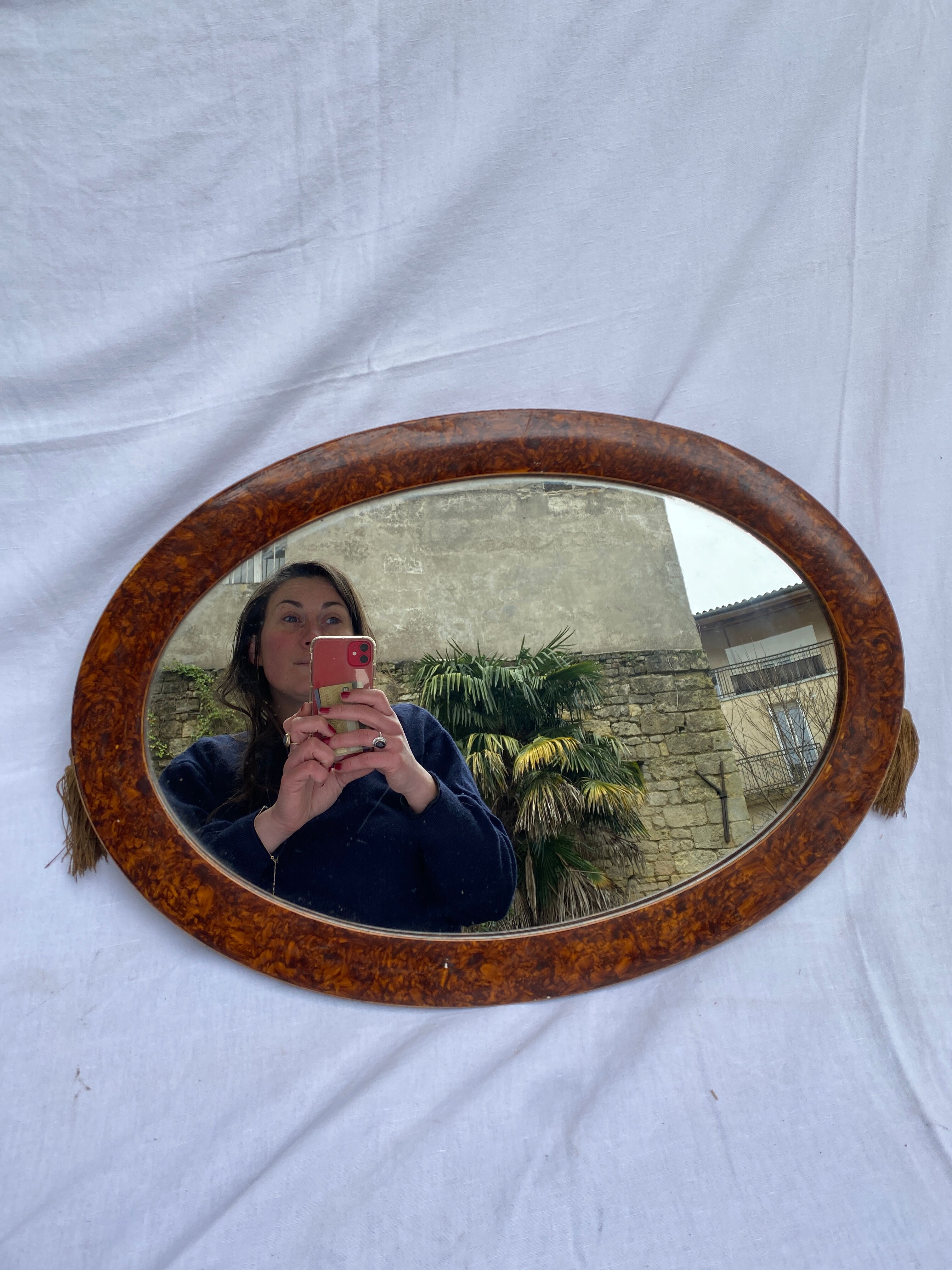 Oval mirror art deco era