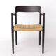 Fauteuil Niels Otto Møller noir années 1960 – Chaise danoise du milieu du siècle modèle 56