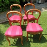 4 Louis Philippe upholstered chairs