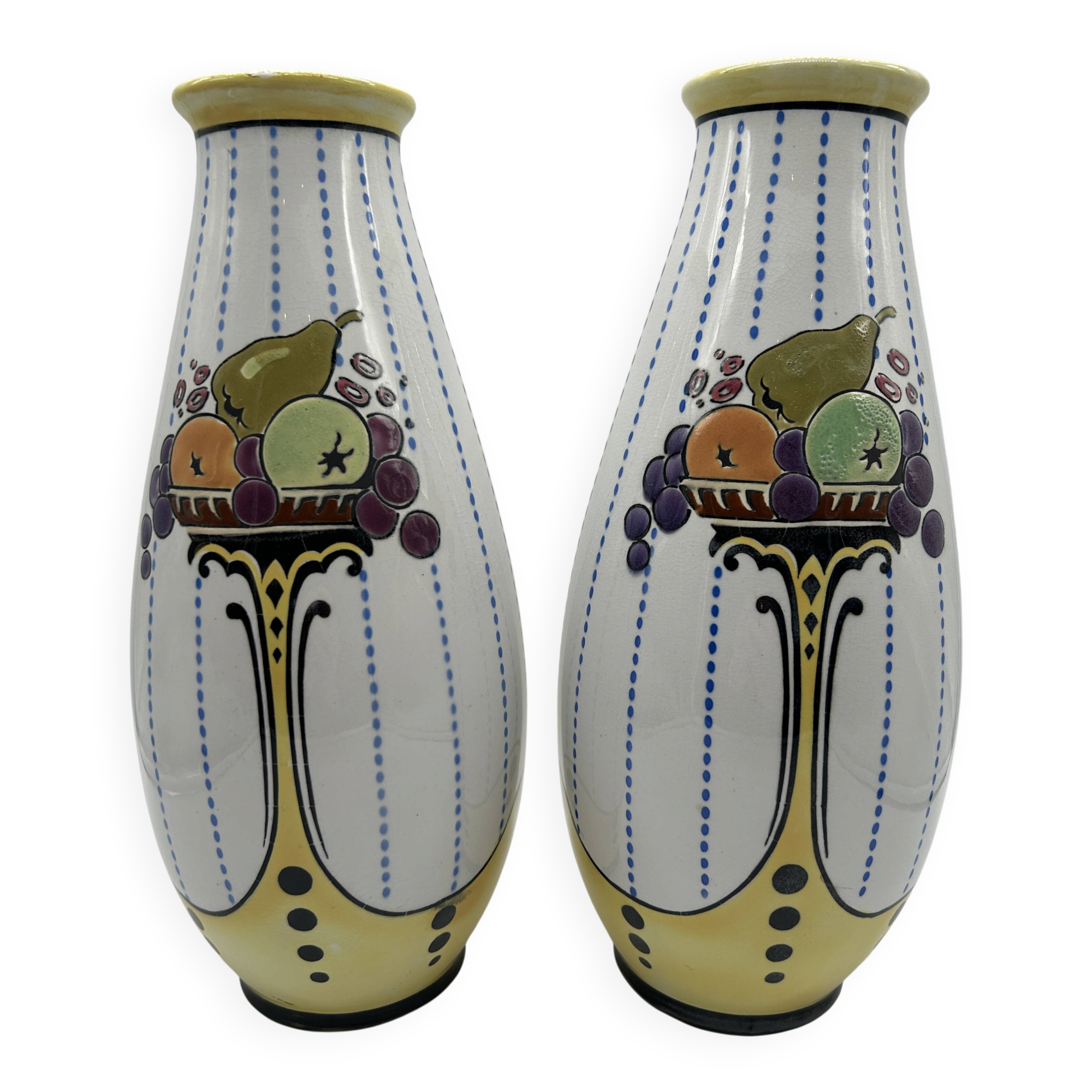 Paire de vases art deco - boch freres