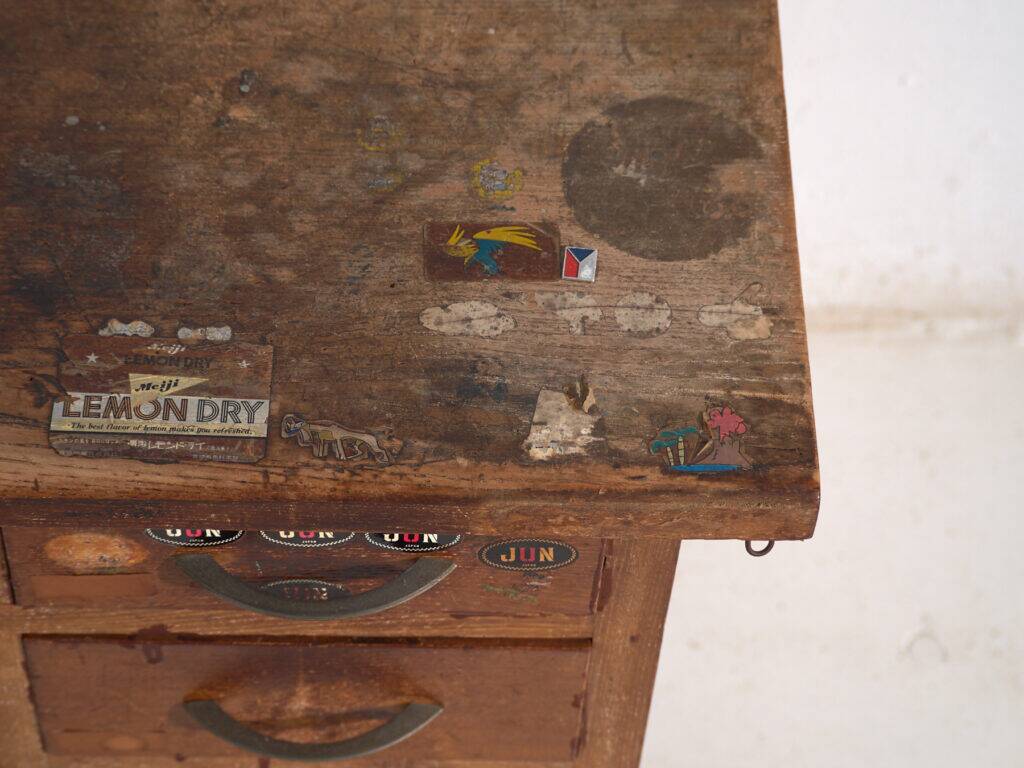 Bureau japonais ancien avec tiroirs – période Showa (c.1926-1970) #80