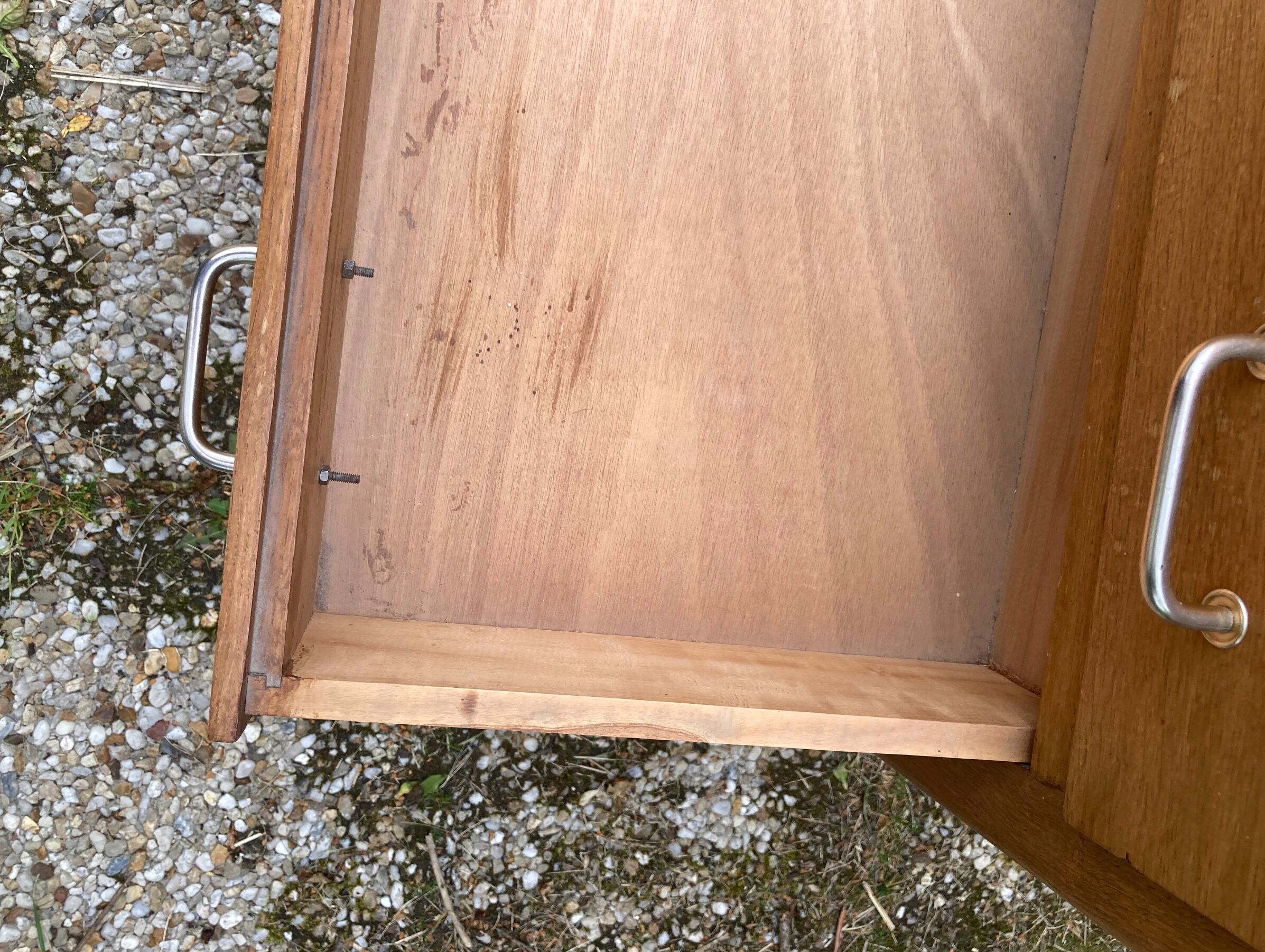 Vintage chest of drawers compass feet