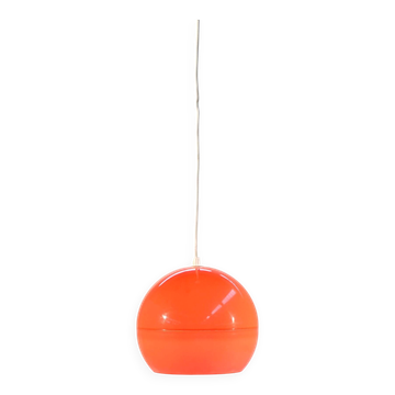 Lampe de plafond de style Space Age en plastique orange, années 1960.