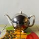 Old insulating teapot in ceramic and chrome metal - Dovo Tiel