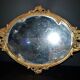 Antique mirror tray Centerpiece mainly in bronze and mercury glass