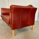 Canapé vintage danois rétro Skalma pour 2 personnes en cuir cognac