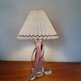60s transparent and pink crystal lamp