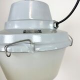 Grey Industrial Cast Aluminium Pendant Lamp, 1980s