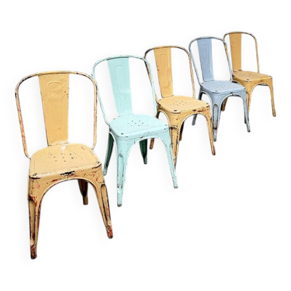 5 chaises Tolix modèle A 60's