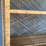 Vintage rattan bookcase