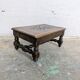 Carved wooden footrest