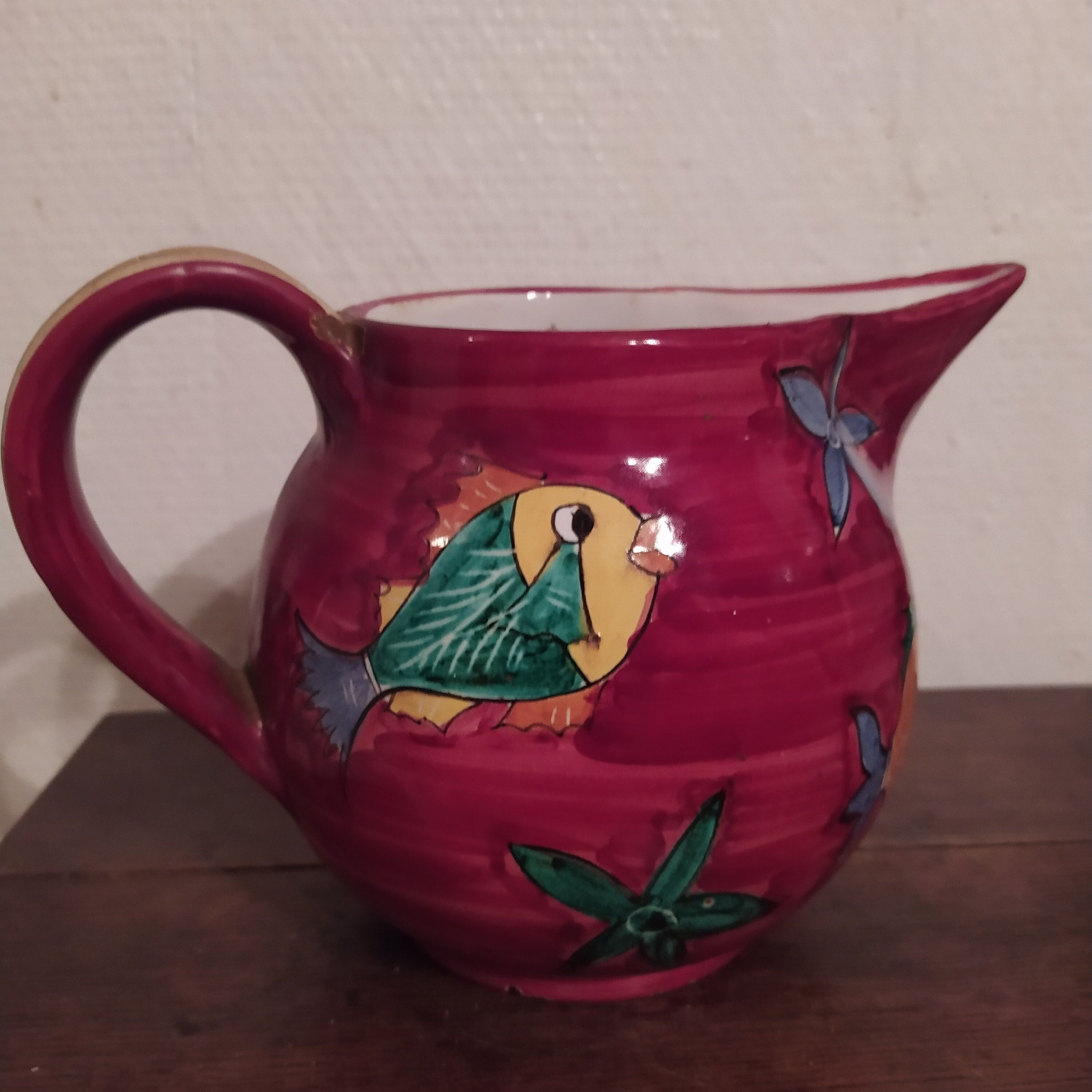 Ceramic wine pitcher Ars Artigiana Deruta