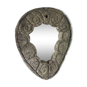 Miroir céramique brutaliste