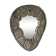 Brutalist ceramic mirror year 50 vintage