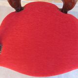 Fauteuil velours rouge