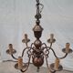 Old Dutch chandelier in gilded brass 6 burners - 1960s/70s