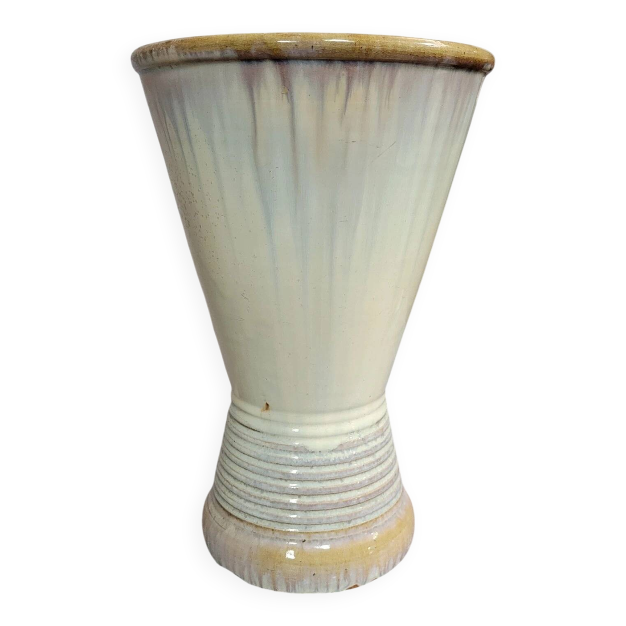 Puisaye ceramics: Georges Robin / brutalist diablo vase 1950