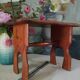 Old wooden stool / step stool Le Printemps