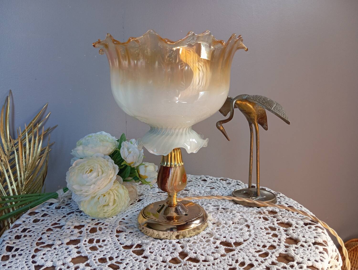 Vintage living room lamp with a granny chic atmosphere