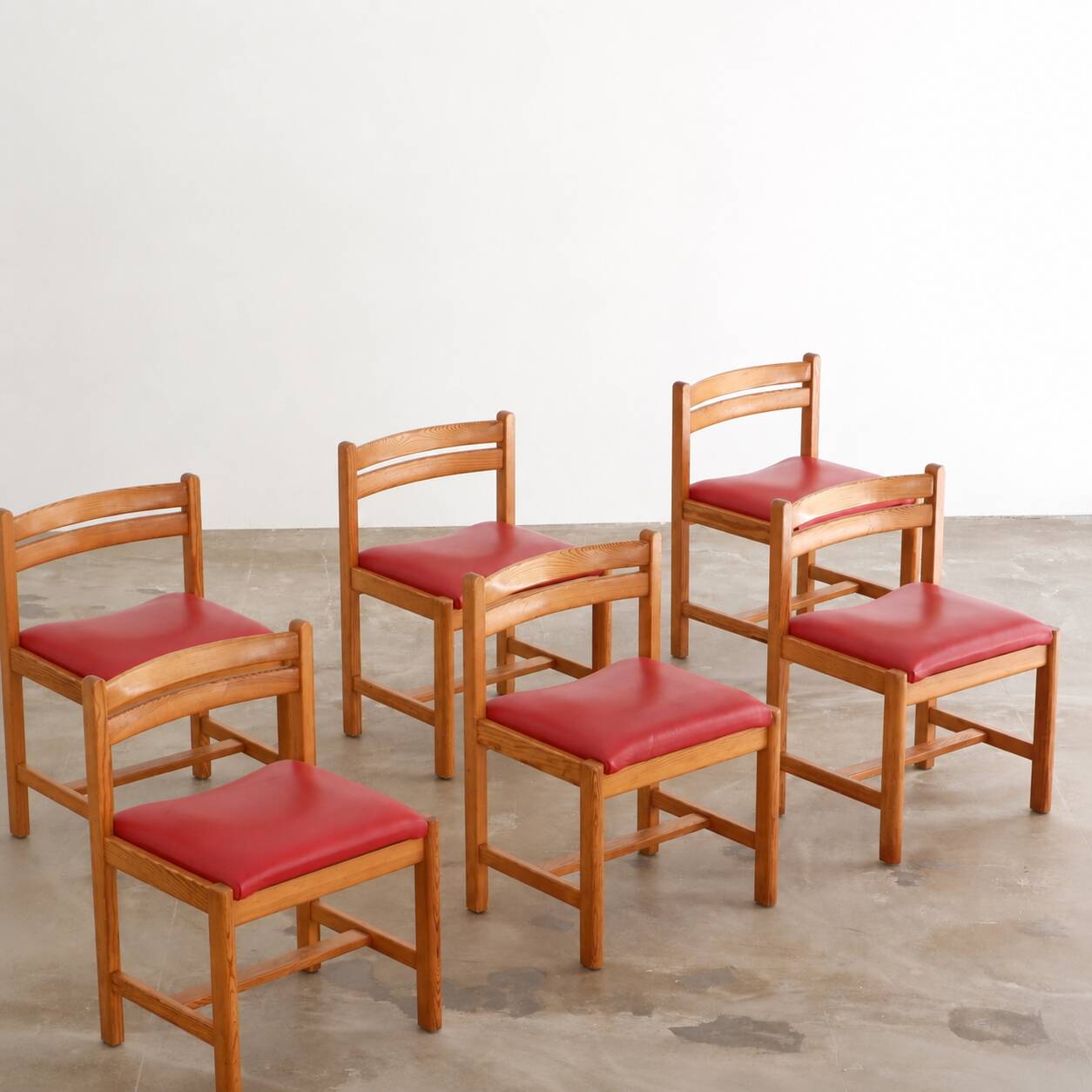 Set of 6 "Asserbo" dining chairs in pine by Borge Mogensen for Karl Anderson & Söner