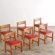 Set of 6 "Asserbo" dining chairs in pine by Borge Mogensen for Karl Anderson & Söner