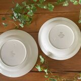 Antique plates and salad bowls in Longwy faience.