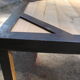 Industrial-style steel and wood coffee table or side table