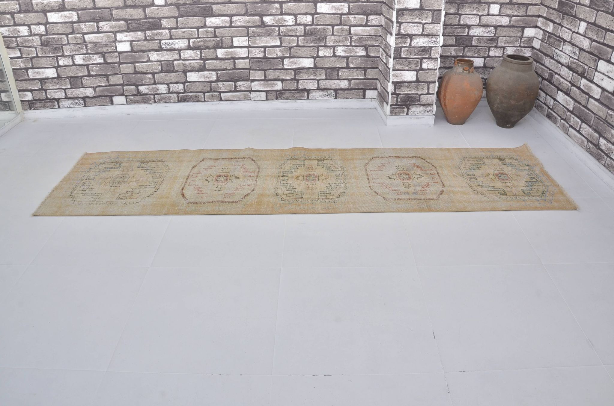 Oushak Antique Hallway Vintage Rug sku1930