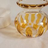 Czechoslovakian crystal glass vase